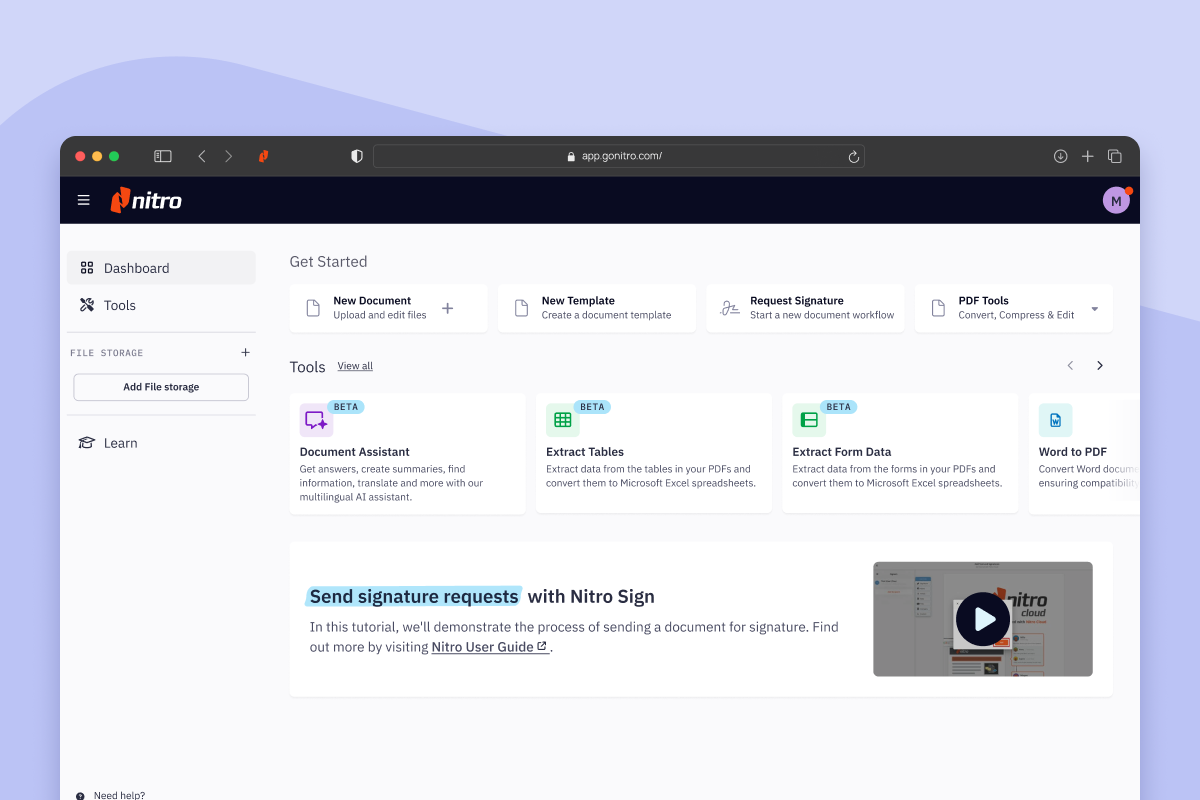 Card-Page Previews-Nitro Workspace